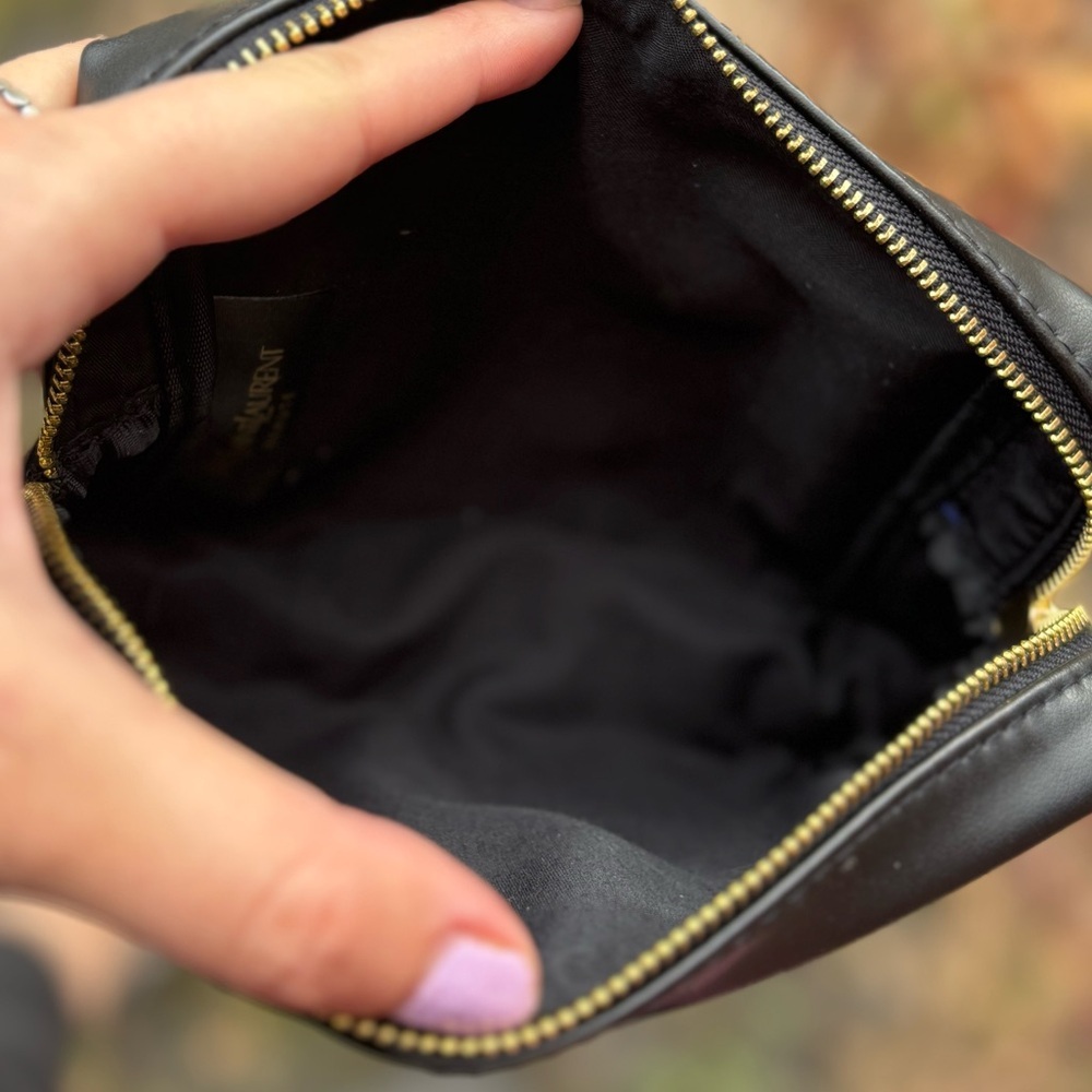 Yves Saint Laurent Black Cosmetic Bag with Gold Charm Accents! Limited edition - Picture 8 of 9